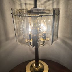 MCM Brass Vintage Chandelier Light