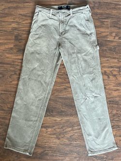 Green Hollister carpenter pants