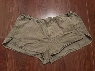 Olive Green Drawstring Shorts