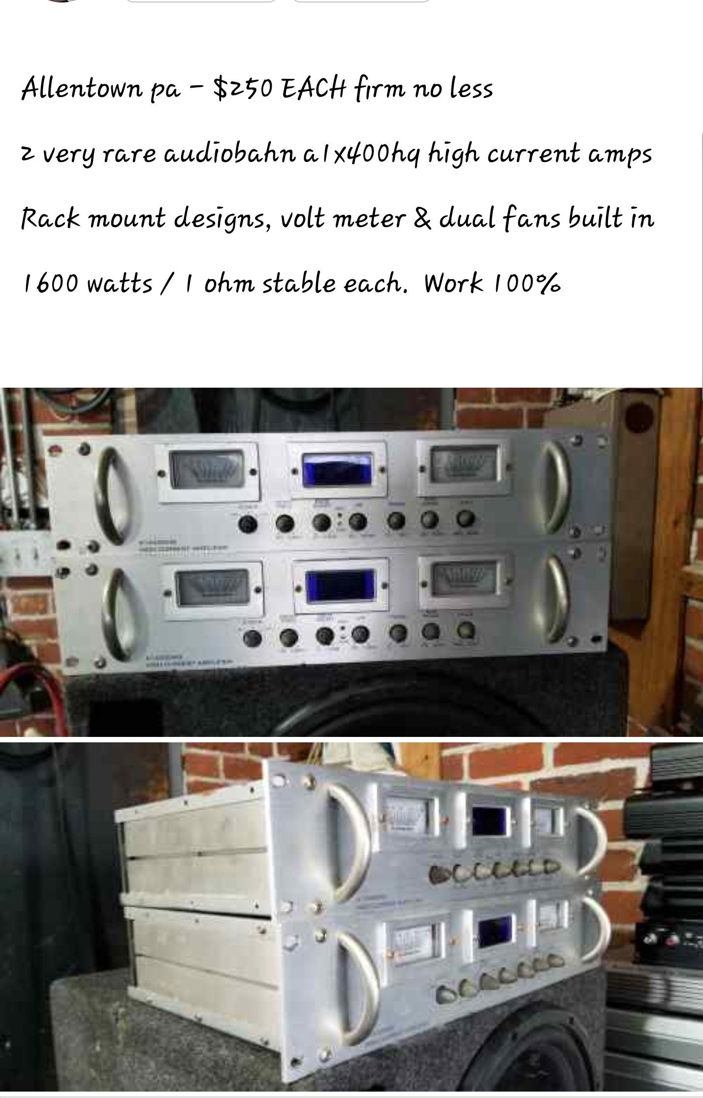 2 rare old school audiobahn car amps