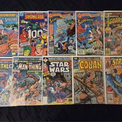 Bronze Age Comic Book lot of 10! DC. Marvel. Vintage. Keys. Mixed lot.