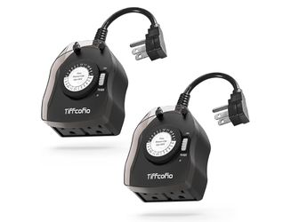 New Outdoor Timer Outlet. 24 Hour, 2 Pk 