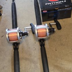 Penn Fathom Reel..2 speed/New lines/New Rods