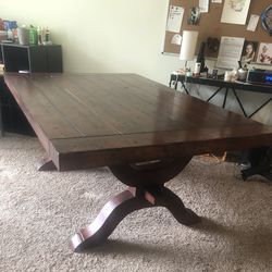Large solid wood farm table