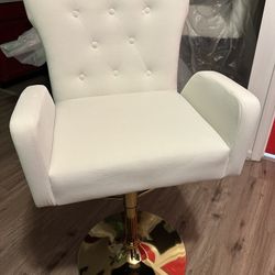 Luxury White & Gold Chair Set