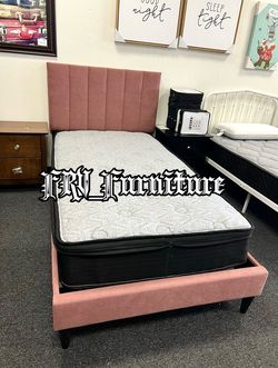 New twin bed frame with mattress