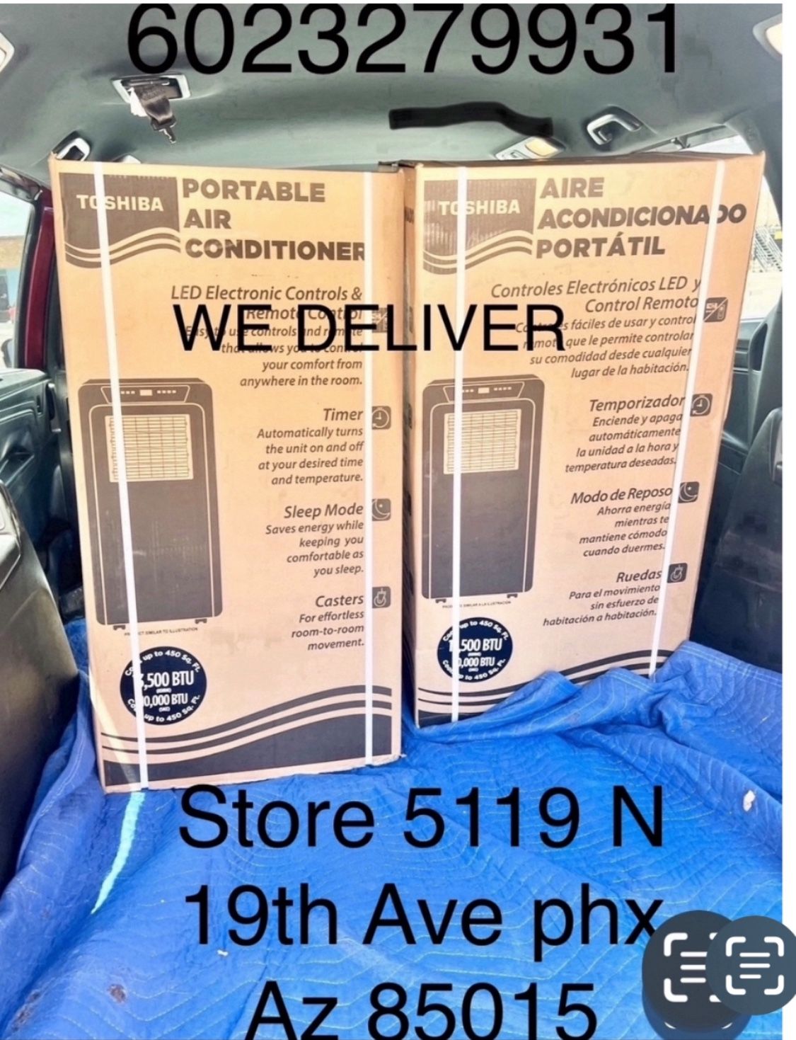 Portable air Conditioning Unit Ac 12-14k BTU Ac Cools 350-700 Sq Ft Free Delivery