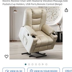 Power Lift Reclining Chair w/ massage & heat 