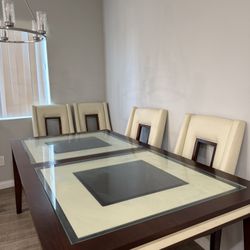 Modern counter height dining table set- 5 chairs