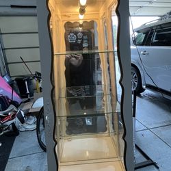 Top Lit Display Cabinet With Three Glass Shelves