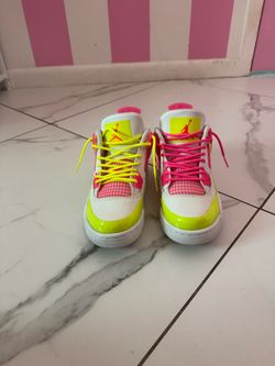 Retro 4 pink neon green &white