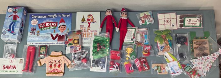 Elf on a Shelf Plush Lot with Over 20 Props $35 for All
