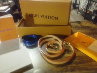 LUIS VUITTON BOX, STRAP, RIBBON & RECEIPT