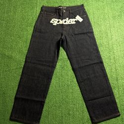 Navy Blue Sp5der Jeans