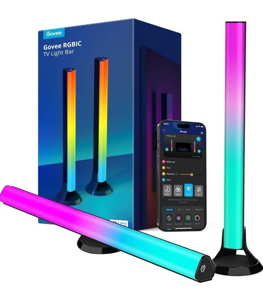 Govee Set Of 2 Govee RGBIC Light Bars, 15 Inches WiFi TV Backlight for 45-70 inch TVs
