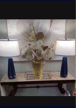 Modern Table Navy Blue Lamps  Brand New $120