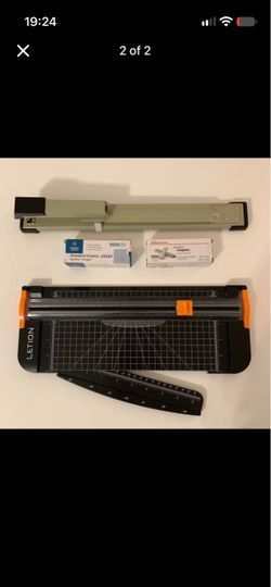 LONG STAPLER AND PAPER CUTTER