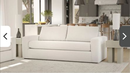 Living Spaces Isabella II Cream Fabric 97" Sofa