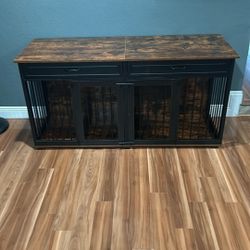 Wood And Metal Dog Crate