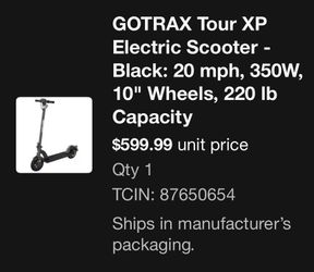 Used gotrax tour xp electric scooter