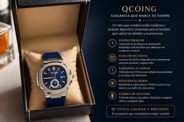⌚ Reloj QCOING Azul – Deportivo, Elegante y Moderno | Nuevo