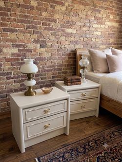 ✨ Designer-Inspired Lane Nightstands | Solid Wood | Set of 2