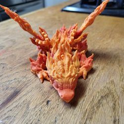 3D Printed Dragon Orange