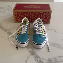 Vans Kids Unisex Old Skool Crazy Check Shoe: Size Youth 13.0.