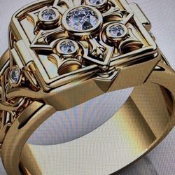 Men’s CZ Poison Ring. Size 11