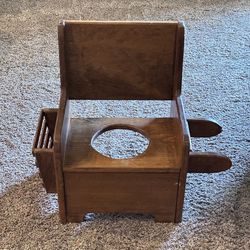Vintage Kids Solid Wood Potty Training Chair Handmade