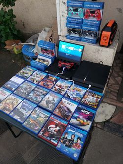 $120! PS4 500GB & 1 Control $280! Games only. $175! 5 controllers $250 monitor. All Playstation 4 combo $750! Or trade