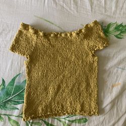 Yellow Ruched Top