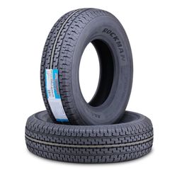 2 pcs set of ROCKMAN Trailer Tire ST215/75R14 8-Ply Load Range D 108M Steel Belted Radial 11171, Set2
