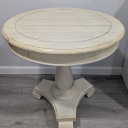 Antique Beige End Table