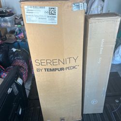 10 Inch H Tempur-Pedic King Size Memory Foam Mattress Topper/Metal Base New Box