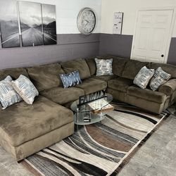 Jessa Place Dune 3 Piece COMFY & PLUSH Sectional Couch Sofa (DELIVERY AVAILABLE/$50 DOWN & ITS YOURS🟢) Sectional Couch Sofa Recliner