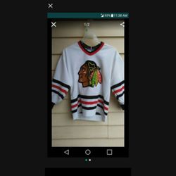Boy's CCM Official Licensed. NHL Chicago Blackhawk Youth Jersey  