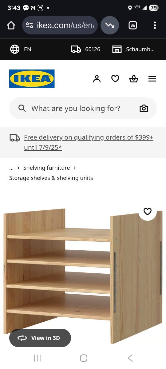 NEW IKEA Kallax insert with 4 shelves