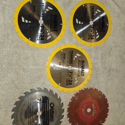3 Saw Blades Framing 7 1/4" 24 Carbide Teeth + 2 Others