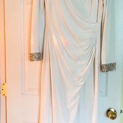 LIKE NEW- Women’s Vince Camuto (size 12) white beaded dress