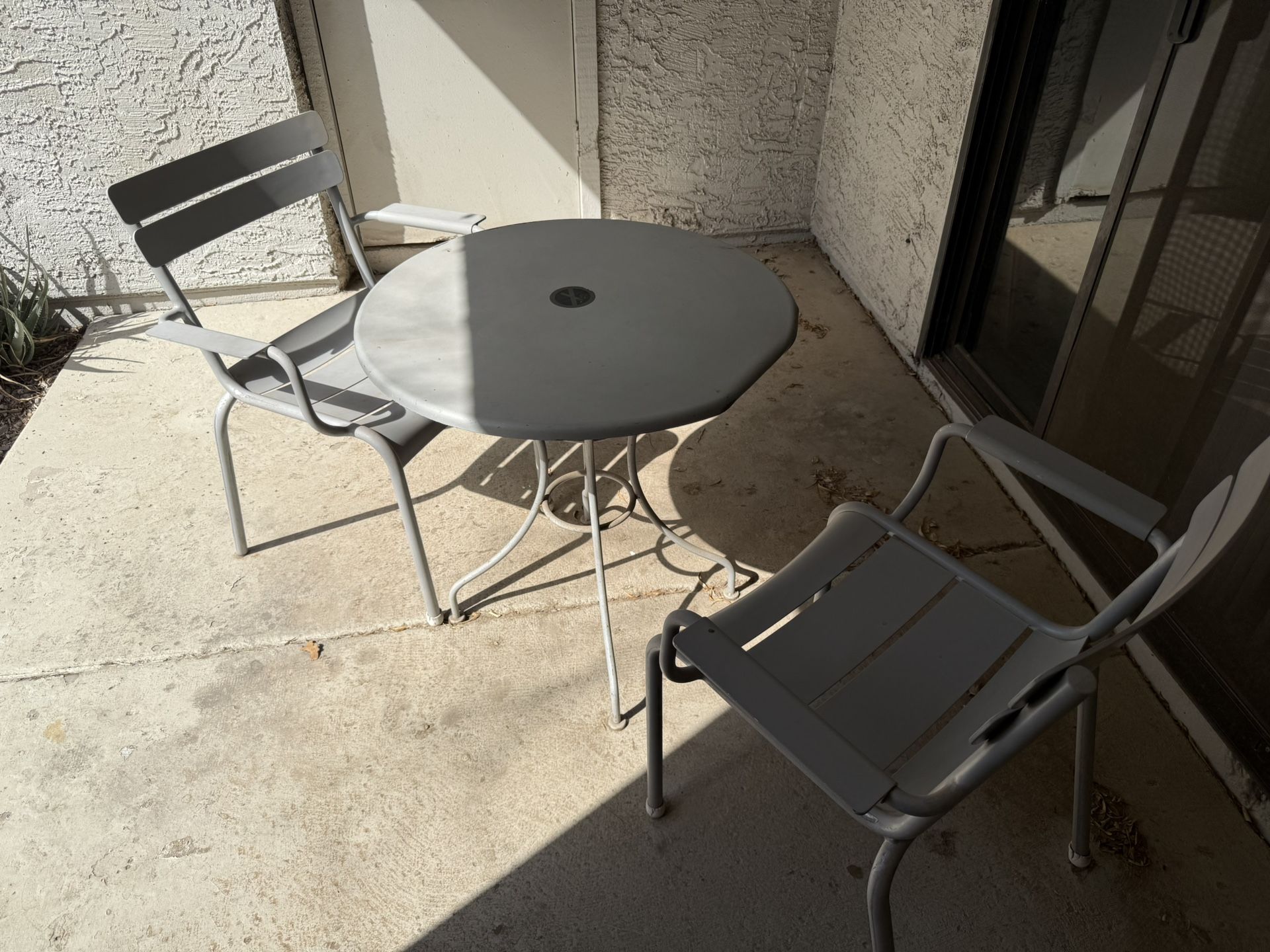 2 Chair Metal Patio Set