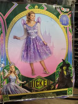 Women's wicked glinda Deluxe Halloween costume size small 