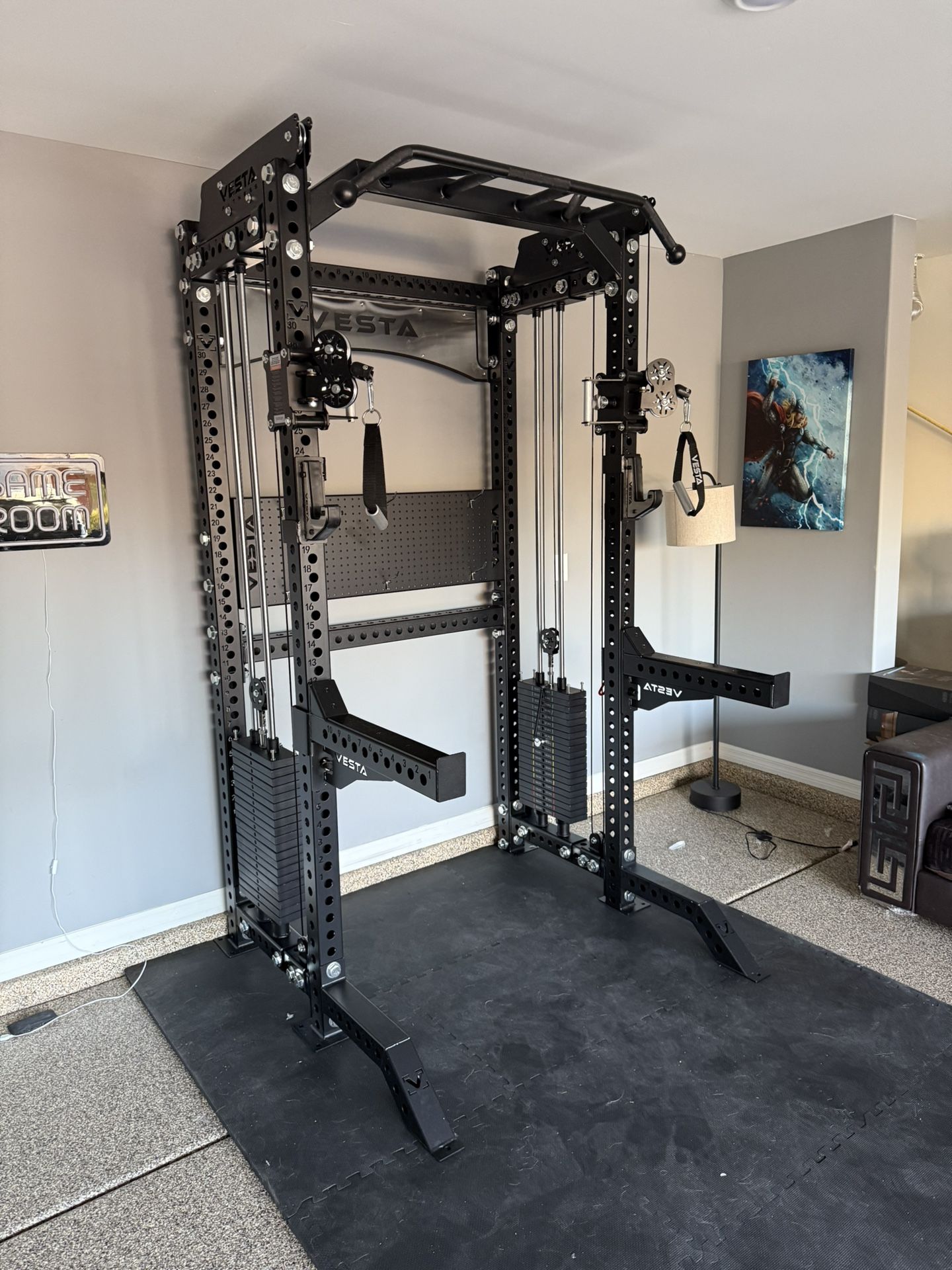 Vesta Fitness PRO SERIES 2-1 Ultimate Half Rack Functional Trainer/Gym Equipment/ Home Gym/ Fitness/ FREE DELIVERY 🚚