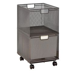 Container Store Mesh File Boxes On Wheels 