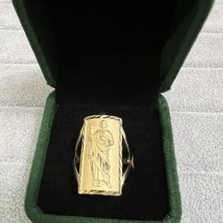 14K Oro San Juditas Anillo/ St. Jude Ring 14K Gold 