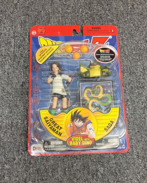 2002 Dragon Ball Z Videl with Baby Dino Figure Irwin Toys Great Saiyaman Saga