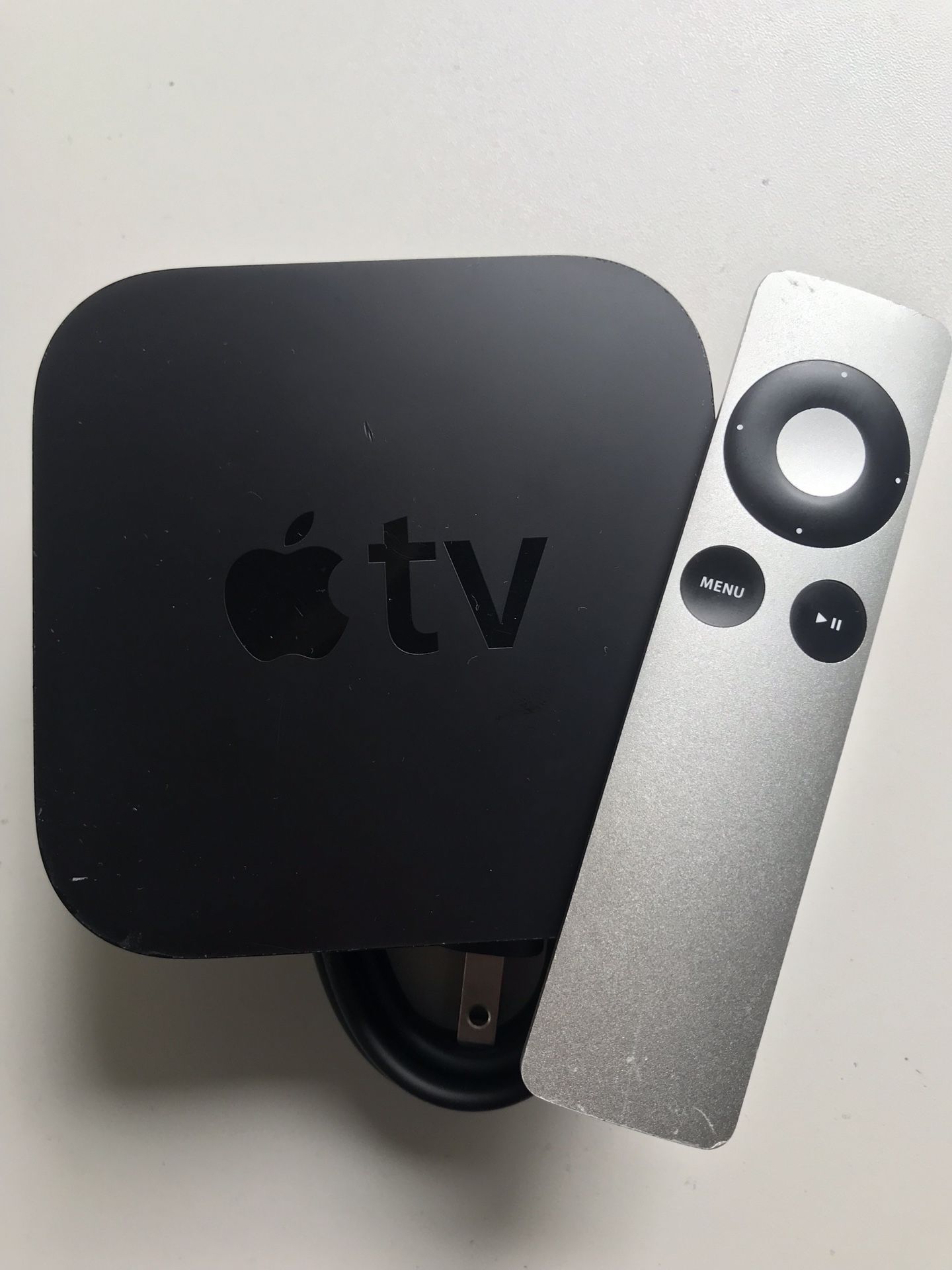 Apple TV with remote and power cord