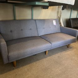 Grey Flip Flop Futon With USB Port On Side 