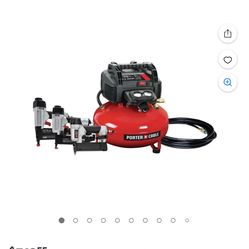 Porter Cable Finish Nail And Compressor Set In Good Condition Used One Time 