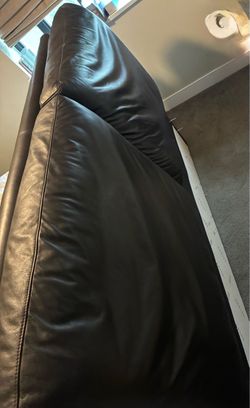 Dark Brown Leather Kreiss Kingsize bed Frame.